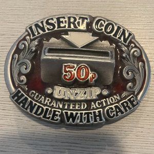 Insert Coin 50p Unzip, Guaranteed Action Handke with Care